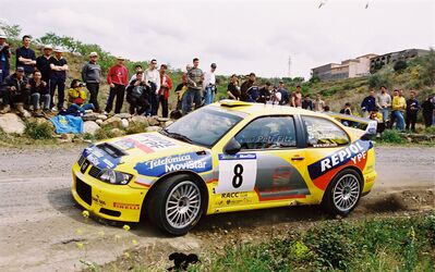 Toni Gardemeister - Paavo Lukander
36º Rallye Catalunya - Costa Brava - Rallye de España 2000. Seat Cordoba WRC Evo2 (B-2110-WP). Abandonó por accidente en SS11 La Riba 2 de 36.16 km.

Del 30 de Marzo al 2 de Abril, Lloret de Mar, Girona, Catalunya, España.
Superficie: asfalto.

El Rally tenia un total de 1874.7 km de los que 383.09 km divididos en 15 tramos eran especiales.

Se inscribieron 95 equipos, tomaron la salida 91, finalizaron 55.

© Petr Fitz
@@
Palabras clave: Seat;Cordoba;WRC;Evo2;Catalunya;Costa_Brava;España;Spain;2000