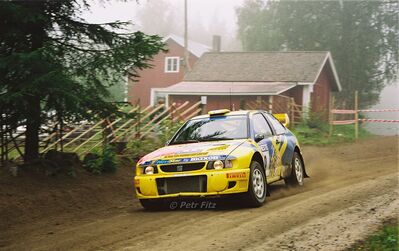 Harri Rovanperä - Risto Pietiläinen
48º Neste Rally Finland 1998. Seat Cordoba WRC (B-5329-UL). Clasificado 11º.

Del 21 al 23 de Agosto, Jyväskylä.
Superficie: tierra.

El Rally tenia un total de 1271.10 km de los que 384.10 km divididos en 24 tramos eran especiales.

Se inscribieron 116 equipos, tomaron la salida 116, finalizaron 62.

© Petr Fitz
@@
Palabras clave: ;Seat;Cordoba;WRC;Finlandia;1998