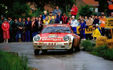 Robert Droogmans - Ronny Joosten
13º Lotto Haspengouwrally 1984. Porsche 911 SC RS (CCD 621). Clasificado 1º.

Del 1 al 3 de Junio, Landen, Belgica.
Superficie: asfalto - tierra.

La prueba constaba de 394.49 km divididos en 3 etapas y 34 tramos especiales.

Tomaron la salida 90 eqquipos, finalizaron 41.

PHOTO 1 de 2
© Stephane Prévot
@
Palabras clave: Haspengouwrally;Porsche;Grupo_B;1984