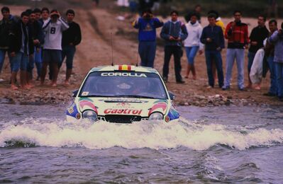 Carlos Sainz - Luis Moya
18º Rally Argentina 1998. Toyota Corolla WRC. Clasificado 2º.

Del 20 al 23 de Mayo, Cordoba.
Superficie: tierra.

El Rally constaba de 3 etapas con 400.62 km cronometrados divididos en 23 tramos especieles.

Tomaron la salida 61 equipos, finalizaron 30.@
Palabras clave: ;Toyota;Corolla;WRC;Argentina;1998