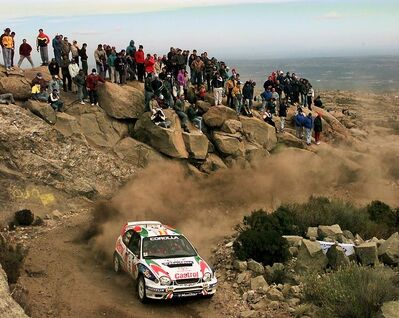 Carlos Sainz - Luis Moya
18º Rally Argentina 1998. Toyota Corolla WRC. Clasificado 2º.

Del 20 al 23 de Mayo, Cordoba.
Superficie: tierra.

El Rally constaba de 3 etapas con 400.62 km cronometrados divididos en 23 tramos especieles.

Tomaron la salida 61 equipos, finalizaron 30.@
Palabras clave: ;Toyota;Corolla;WRC;Argentina;1998