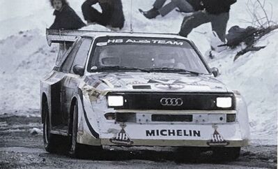 Walter Röhrl - Christian Geistdörfer
54º Rallye Automobile de Monte-Carlo 1986. Audi Sport Quattro S1 E2 (IN-NL 23). Clasificado 4º.

Del 18 al 24 de Enero, Monte-Carlo.
Superficie: asfalto - nieve.

El Rally tenía un total de 3984.00 km de los que 881.20 km divididos en 36 tramos eran especiales.

Tomaron la salida 156 equipos, finalizaron 65.@
Palabras clave: Audi;Grupo_B;Quattro;Walter_Röhrl;Montecarlo;1986