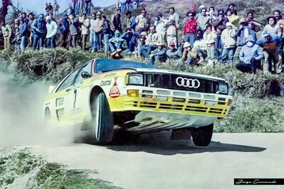 Stig Blomqvist - Björn Cederberg
18º Rallye de Portugal - Vinho do Porto 1984. Audi Quattro A2. Abandonó por accidente en SS33 Nogueira 1 de 7 Km.

Del 6 al 10 de Marzo, Estoril, Portugal.
Superficie: asfalto - tierra.

El Rally tenia un total de 2400 km de los que 684 km divididos en 45 tramos eran especiales.

Tomaron la salida 70 equipos, finalizaron 20.

© Jorge Carracedo Abeledo
@
Palabras clave: Stig_Blomqvist;Audi;Quattro;Grupo_B;Portugal;1984