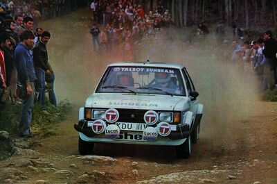 Guy Fréquelin - Jean Todt
14º Rally de Portugal Vinho do Porto 1980. Talbot Sunbeam Lotus (KDU 111V). Clasificado 3º.

Del 4 al 9 de Marzo, Estoril, Portugal.
Superficie: asfalto - tierra.

El Rally tenia un total de 2641.4 km de los que 673.50 km divididos en 47 tramos eran especiales.

Tomaron la salida 101 equipos, finalizaron 16.@
Palabras clave: ;Jean_Todt;Talbot;Sunbeam;Lotus;Portugal;1980