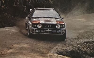 Hannu Mikkola - Arne Hertz
17º Rallye de Portugal - Vinho do Porto 1983. Audi Quattro A1 (IN-NM 62). Clasificado 1º.

Del 2 al 5 de Marzo, Estoril, Lisboa, Portugal.
Supeficie: asfalto - tierra.

El Rally tenia un total de 2325 km de los que 674.50 km divididos en 43 tramos eran especiales (3 de ellos fueron cancelados SS12 Figueira de Foz de 9 Km, SS13 Prestimo de 12,50 Km, SS14 Vouga de 10 Km).

Tomaron la salida 86 equipos, finalizaron 31.@
Palabras clave: ;Audi;Quattro;Portugal;Grupo_B;1983
