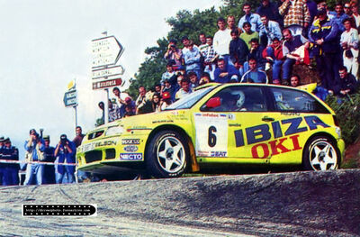 Jesús (Chus) Puras - Carlos del Barrio
40º Tour de Corse - Rallye de France 1996. Seat Ibiza Kit Car. Abandonó por motor en SS8 Vero - Liamone de 48.67 km.

Del 29 de Abril al 1 de Mayo, Ajaccio.
Superficie: asfalto. • asphalt 476.10 km

El Rally constaba 476.10 cronometrados divididos en 20 tramos especiales.

Tomaron la salida 53 equipos, finalizaron 33.

Este año el Rallye solo fue válido para el Campeonato 2.0 Litros WC.
@
Palabras clave: Jesus_Puras;Seat;Ibiza;Kit_Car;Corcega;Corse;1996