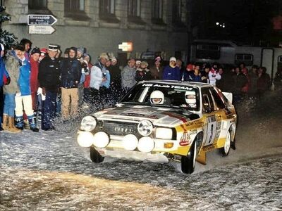 Walter Röhrl - Christian Geistdörfer
53º Rallye Automobile de Monte-Carlo 1985. Audi Sport Quattro S1 (IN-NL 8). Clasificado 2º.

Del 26 de Enero al 1 de Febrero, Monte-Carlo.
Superficie: asfalto -nieve.

El Rally tenía un total de 3999.00 km de los que 851.10 km divididos en 34 tramos eran especiales (1 de ellos fue cancelado SS17 ).

Tomaron la salida 117 equipos, finalizaron 68.@
Palabras clave: Walter_Röhrl;Audi;Sport;Quattro;Montecarlo;Grupo_B;1985