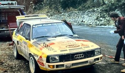 Asistencia del Equipo Audi Sport en el 53º Rallye Automobile de Monte-Carlo 1985.
En el Audi Sport Quattro S1 (IN-NM 57) de Stig Blomqvist - Bjorn Cederberg, clasificado 4º.

Del 26 de Enero al 1 de Febrero, Monte-Carlo.
Superficie: asfalto - nieve.

El Rally tenía un total de 3999 km de los que 852 km divididos en 34 tramos eran especiales (1 de ellos fue cancelado SS17).

Tomaron la salida 117 equipos, finalizaron 68.@
Palabras clave: Stig_Blomqvist;Audi;Quattro;Montecarlo;Sport;Grupo_B;1985;Asistencias