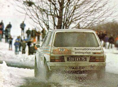 Marc Janiaud - Jean Bourgoin
53º Rallye Automobile de Monte-Carlo 1985. Talbot Samba Rallye (328 ERY 75). Clasificado 28º.

Del 26 de Enero al 1 de Febrero, Monte-Carlo.
Superficie: asfalto -nieve.

El Rally tenía un total de 3999.00 km de los que 851.10 km divididos en 34 tramos eran especiales (1 de ellos fue cancelado SS17).

Tomaron la salida 117 equipos, finalizaron 68.@
Palabras clave: Talbot;Samba;Montecarlo;1985