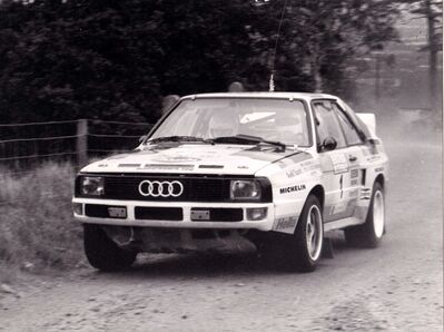 Walter Röhrl - Christian Geistdörfer
9º Rentatruck Ulster Rally 1984. Audi Quattro Sport S1. Clasificado 1º.

Del 27 al 28 de Julio, Belfast, Irlanda del Norte.
Superficie: asfalto.

La prueba constaba de 27 tramos especiales.
Desconocemos cuantos kilómetros tanto totales como cronometrados tenia la prueba.

Tomaron la salida 70 equipos, finalizaron 46.@
Palabras clave: Walter_Röhrl;Audi;Quattro;Grupo_B;Ulster;1984