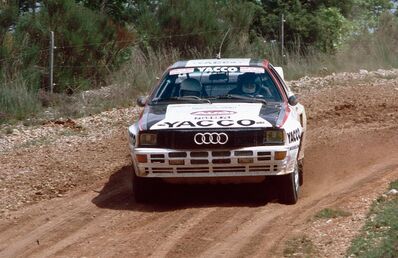 Bernard Darniche - Alain Mahé
5º Rallye Terre de Provence 1984. Audi Quattro A2 (7149 RR 74). Abandonó, desconocemos el motivo.

Del 18 al 19 de Mayo, Digne, Francia.
Superficie: tierra.

Desconocemos de cuantos kilómetros tanto totales como especiales tenia la prueba.

Tomaron la salida 102 equipos, finalizaron 62.@
Palabras clave: ;Audi;Quattro;Grupo_B;Provence;Francia;1984