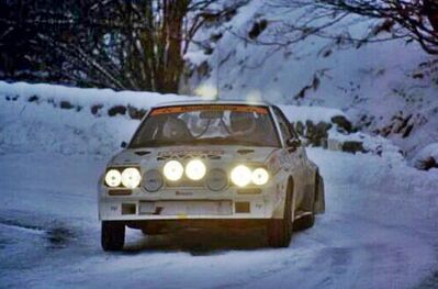Salvador Servià i Costa - Jordi Sabater
52º Rallye Automobile de Monte-Carlo 1984. Opel Manta 400 (TO W90798). Clasificado 79º después de tener un accidente.

Del 21 al 27 de Enero, Monte-Carlo.
Superficie: asfalto - nieve.

El Rally tenia un total de 3328.90 km de los que 753.20 km divididos en 30 tramos eran especiales, (4 de ellas fueron canceladas SS3 St Jean en Royans de 39 Km, SS11 Les Savoyons - Sigoyer de 32 Km, SS12 Pont sur Barrage du Sautet de 18,40 Km, SS13 Chateau d'Ancelle - La Batie Neuve de 11,20 Km).

Se inscribieron 222 equipos, tomaron la salida 209, finalizaron 120.

© Girardo
@
Palabras clave: Salvador_Servia;Opel;Manta;Grupo_B;Montecarlo;1984;nieve
