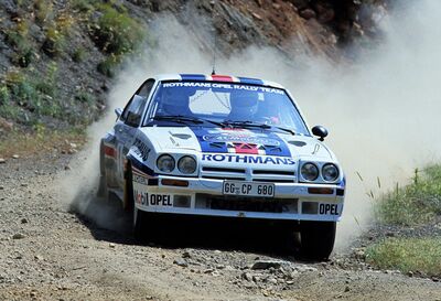 Ari Vatanen - Terry Harryman
30º Rothmans Acropolis Rally 1983. Opel Manta 400 (GG-CP 680). Clasificado 4º.

Del 30 de Mayo al 2 de Junio, Atenas, Grecia.
Superficie: tierra.

El Rally tenia un total de 2264 km de los que 843.30 km divididos en 45 tramos eran especiales, (uno de ellos fue cancelado SS22 Tsouka de 6.57 km).

Tomaron la salida 120 equipos, finalizaron 36.@
Palabras clave: ;Terry_Harryman;Opel;Manta;Grecia;Grupo_B;1983;Acropolis