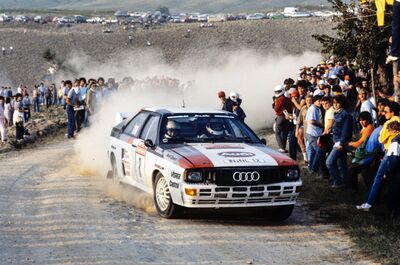 Michèle Mouton - Fabrizia Pons
25º Rallye San Remo 1983. Audi Quattro A2 (IN-NL 12). Clasificada 7ª.

Del 2 al 7 de Octubre, Sanremo, Liguria, Imperia, Italia.
Superficie: Asfalto - tierra

El Rally tenia un total de 2695.00 km de los que 775.89 km divididos en 58 tramos, eran especiales.

Se inscribieron 97 equipos, tomaron la salida 97, finalizaron 36.@
Palabras clave: Michele_Mouton;Sanremo;Audi;Quattro;Grupo_B;1983;Mujeres;Womens