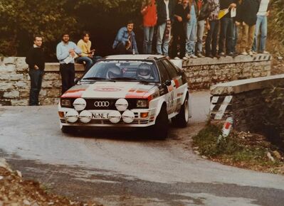 Michèle Mouton - Fabrizia Pons
23º Rally de Sanremo 1981. Audi Quattro (IN-NL 88). Clasificada 1ª.

Era la primera vez que una mujer ganaba una prueba del Mundial de Rallyes.... GRANDE MICHELE Y FABRIZIA !!!!

Del 5 al 10 de Octubre, Sanremo, Italia.
Superficie: asfalto - tierra.

El Rally tenia un total de 2847.00 km de los que 751.06 km divididos en 61 tramos eran especiales, (2 de ellas fueron canceladas SS51 Upega de 12.35 km y SS56 San Romolo de 34.95 km).

Tomaron la salida 63 equipos, finalizaron 27.
@
Palabras clave: Michele_Mouton;Audi;Quattro;Sanremo;1981;Mujeres;Womens