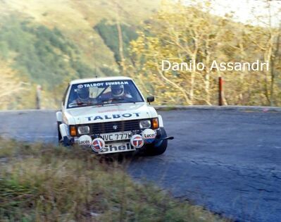 Henri Toivonen - Fred Gallagher
23º Rallye Sanremo 1981. Talbot Sunbeam Lotus (NVC 777W). Clasificado 2º.

Del 5 al 10 de Octubre, Sanremo, Imperia, Liguria, Italia.
Superficie: asfalto - tierra.

El Rally tenia un total de 2792.00 km de los que 751.06 km divididos en 61 tramos eran especiales, (2 de ellas fueron canceladas SS51 Upega de 12.35 km y SS56 San Romolo de 34.95 km).

Tomaron la salida 63 equipos, finalizaron 27.

© Danilo Assandri
@
Palabras clave: Henri_Toivonen;Talbot;Sunbeam;Lotus;Sanremo;1981