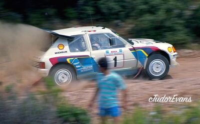 Timo Salonen - Seppo Harjanne
33º Acropolis Rally 1986. Peugeot 205 Turbo 16 E2 (311 FPF 75). Abandonó por la suspensión del coche en SS30 Arhani de 8.56 Km.

Del 2 al 4 de Junio, Atenas, Grecia.
Superficie: tierra.

El Rally tení­a un total de 1890.00 km de los que 572.13 km divididos en 46 tramos eran especiales (8 de ellas fueron cancelados SS8, SS9, SS10, SS14, SS16, SS21, SS36 y SS45)

Tomaron la salida 101 equipos, finalizaron 34.@
Palabras clave: Timo_Salonen;Peugeot;Turbo;Grupo_B;Grecia;Acropolis;1986