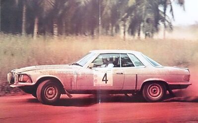 Björn Waldegard - Hans Thorszelius
11º Rallye Bandama Côte d'Ivoire 1979. Mercedes 450 SLC 5.0 (S-DV 9032). Clasificado 2º.

Del 9 al 14 de Diciembre, Abidjan, Costa d'Ivori, África.
Superficie: tierra.

Tomaron la salida 66 equipos, finalizaron 8.@
Palabras clave: ;Mercedes;SLC;Costa_Marfil;1979;Costa_Ivori