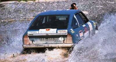 Jean Deschaseaux - Jean Plassard
19º Rally du Maroc 1976. Citroën CX 2200 (139 - ASS 75). Clasificado 4º.

Del 22 al 27 de Junio, Rabat - Agadir - Casablanca.
Superficie: asfalto - tierra.

La prueba constaba de un total de 1606.00 km cronometrados divididos en 3 etapas y 9 tramos cronometrados.

1ª etapa
SS1 Khatouat de 93.00 km

2ª etapa
SS2 Oulmes de 86.00 km
SS3 Midelt de 62.00 km
SS4 Chikker de 76.00 km.
SS5 Missour de 154 km
SS Rich de 130 km.

3ª Etapa
SS7 Tizi N'Test de 87 km.
SS8 Transmarocaine de 788 km.
SS9 Rich 2 de 130 km.

Tomaron la salida 102 equipos, finalizaron 19.
@
Palabras clave: Citroen;Marruecos;1976