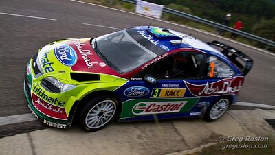 Mikko Hirvonen - Jarmo Lehtinen
46º RallyRACC Catalunya - Costa Daurada 2010. Ford Focus RS WRC 09 (BK08 LCW). Clasificado 5º.
Tramo: El Priorat de 42,04 km
Cruce: El Molar.

Del 20 al 24 de Octubre, Salou, Tarragona, Catalunya, España.
Superficie: asfalto - tierra.

El Rally tenia un total de 1301.70 km de los que 355.30 km divididos en 3 etapas y 19 tramos eran especiales.

Tomaron la salida 48 equipos, finalizaron 36.

© Greg Roslon
@@
Palabras clave: ;Ford;Focus;WRC;Catalunya;España;Spain;2010