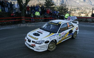 Jari-Matti Latvala - Miikka Anttila
74º Rallye Automobile de Monte-Carlo 2006. Subaru Impreza STi N12 (049 AXC). Clasificado 41º.

Del 20 al 22 de Enero, Monaco.
Superficie: asfalto - nieve.

El Rally tenia un total de 1294.89 Km de los que 366.39 km divididos en 18 tramos eran especiales, (2 de ellas fueron canceladas SS3 Pierlas - Ilonse 1 de 23.22 Km y SS11 La Tour sur Tinee - Utelle 2 de 18.73 Km).

Se inscribieron 53 equipos, tomaron la salida 51, finalizaron 43.@
Palabras clave: ;Miikka_Anttila;Subaru;Impreza;Montecarlo;2006