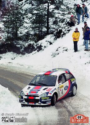Colin McRae - Nicky Grist
69º Rallye Automobile de Monte-Carlo 2001. Ford Focus WRC 01 (V9 FMC). Abandonó por avería mecánica en SS13 Loda - Lucéram 1 de 16.55 km.

Del 18 al 21 de Enero, Mónaco.
Superficie: asfalto - nieve.

El Rally tenia un total de 1738.81 km de los que 392.18 km divididos en 15 tramos eran especiales, (una de ellas fue cancelada SS10 Comps 2 de 20.53 Km).

Se inscribieron 60 equipos, tomaron la salida 56, finalizaron 27.

© Sergio Biancolli
@
Palabras clave: Ford;Focus;WRC;Montecarlo;2001;nieve