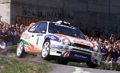 Didier Auriol - Denis Giraudet
35º Rallye Catalunya - Costa Brava - Rallye de España 1999. Toyota Corolla WRC (K-AM 941). Clasificado 2º.
Toyota Castrol Team

Del 19 al 21 de Abril, Lloret de Mar, Girona, Catalunya, España.
Superficie: asfalto.

El Rally tenia un total de 1713.31 km de los que 396.01 km divididos en 19 tramos eran especiales.

Se inscribieron 109 equipos, tomaron la salida 109, finalizaron 56.@
Palabras clave: Didier_Auriol;Catalunya;España;Spain;Toyota;Corolla;WRC;1999