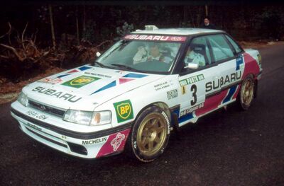 Markku Alén - Ilkka Kivimäki
25º Rallye de Portugal - Vinho do Porto 1991. Subaru Legacy RS (H641 JBW). Clasificado 5º.

Del 5 al 9 de Marzo, Portugal.
Superficie: asfalto - tierra.

El Rally tenia un total de 2041.26 Km de los que 564.20 Km divididos en 38 tramos eran especiales (2 de ellos fueron cancelados SS2 Gradil de 9 Km y SS28 Viseu de 29.90 Km).

Se inscribieron 106 equipos, tomaron la salida 95, finalizaron 28.@
Palabras clave: Markku_Alen;Subaru;Legacy;Portugal;1991