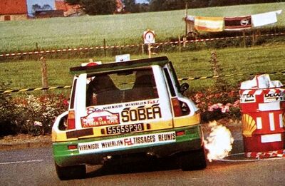 Philippe Touren - Albert Neyron
22º Ypres 24 Hours Rally 1986. Renault 5 Maxi Turbo (5555 SP 30). Clasificado 4º.

Del 27 al 29 de Junio, Ypres, Bélgica.
Superficie: asfalto.

El Rally estaba dividido en 2 etapas y 411.41 km cronometrados divididos en 37 tramos especiales.

Tomaron la salida 155 equipos, finalizaron 70.@
Palabras clave: ;Renault;Maxiturbo;Ypres;1986