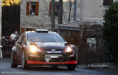 Matthew Wilson - Scott Martin
80º Rallye Automobile de Monte-Carlo 2012. Ford Fiesta RS WRC (PX60 AVE). Clasificado 11º.

Del 17 al 22 de Enero, Valence - Monaco.
Superficie: asfalto - nieve.

El Rally teni­a un total de 1772.52 km de los que 433.36 Km divididos en 18 tramos eran especiales.

Se inscribieron 82 equipos, tomaron la salida 73, finalizaron 45.

© Gonzalo Belay
@@
Palabras clave: Ford;Fiesta;WRC;2012;Montecarlo