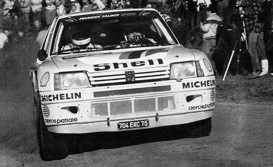 Timo Salonen - Seppo Harjanne
15º AWA Clarion Rally de Nueva Zelanda 1985. Peugeot 205 T16 (704 EXC 75). Clasificado 1º.

Del 29 de Junio al 2 de Julio, Auckland, Nueva Zelanda.
Superficie: tierra.

El Rally tenia un total de 2487.00 km de los que 935.50 km divididos en 48 tramos eran especiales, (2 de ellas fueron canceladas SS11 Ahuroa Puhoi Road de 12 Km y SS45 Bothwell Road de 25 Km).

Tomaron la salida 67 equipos, finalizaron 39.@
Palabras clave: Timo_Salonen;Peugeot;Grupo_B;Nueva_Zelanda;1985