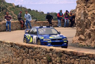 Colin McRae - Nicky Grist
41º Tour de Corse - Rallye de France 1997. Subaru Impreza S5 WRC '97 (P9 WRC). Clasificado 1º.

Del 5 al 7 de Mayo, Ajaccio, Córcega, Francia.
Superficie: asfalto.

El Rally tenia un total de 998.16 km de los que 408.02 km divididos en 18 tramos eran especiales.

Tomaron la salida 60 equipos, finalizaron 39.@
Palabras clave: ;Subaru;Impreza;WRC;Corcega;Corse;1997