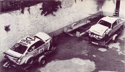 20º Rallye Sanremo 1978
20# Opel Kadett GT/E de 'Lucky' - Giovanni Braito. Abandonó por accidente.

El otro 22# Opel Kadett GT/E es el de Dario Cerrato - Luciano Guizzardi. Abandonó por accidente.

Ambos accidentes fueron en SS17 Carpasio 2 de 11.90 Km.

Del 3 al 7 de Octubre, Sanremo, Liguria, Imperia, Italia.
Superficie: asfalto.

El Rally tenia un total de 1663.80 km de los que 893.80 km divididos en 56 tramos eran especiales, (1 fue cancelado, SS25 Santuario 1 de 7.30 km).

Se inscribieron 135 equipos, tomaron la salida 122, finalizaron 56.
@
Palabras clave: Opel;Kadett;GT/E;Sanremo;Crash;Parque_Cerrado;1978