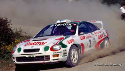 Juha Kankkunen - Nicky Grist
36º Rallye San Remo - Rallye de Italia 1994. Toyota Celica GT-Four -ST205- (K-AM 5058). Clasificado 7º.

Del 9 al 13 de Octubre, Sanremo, Liguria, Imperia, Italia.
Superficie: asfalto - tierra.

El Rally tenia un total de 2160.40 km de los que 526.03 km divididos en 26 tramos eran especiales (una de ellas fue cancelada SS17 Roncola de 9.40 km).

Se inscribieron 94 equipos, tomaron la salida 92, finalizaron 40.

© Stéphane Lhonnay
@
Palabras clave: ;Toyota;Celica;Sanremo;ST205;Italia;1994