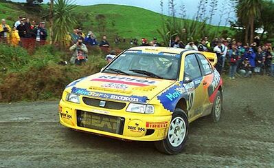 Toni Gardemeister - Paavo Lukander
29º Rally New Zealand 1999. Seat Cordoba WRC (B-7730-VG). Clasificado 3º.

Del 15 al 18 de Julio, Auckland, Manukau, Nueva Zelanda.
Superficie: tierra.

El Rally constaba de 3 etapas con un total de 1675.63 km de los que 399.84 km divididos en 27 tramos eran especiales.

Tomaron la salida 82 equipos, finalizaron 46.@
Palabras clave: Seat;Cordoba;WRC;Nueva_Zelanda;1999
