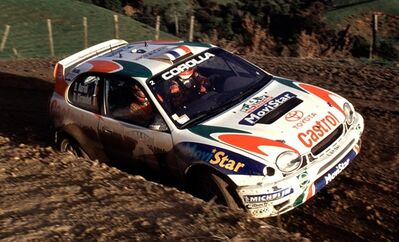 Didier Auriol - Denis Giraudet
29º Rally New Zealand 1999. Toyota Corolla WRC. Clasificado 4º.

Del 15 al 18 de Julio, Auckland, Manukau, Nueva Zelanda.
Superficie: tierra.

El Rally constaba de 3 etapas con un total de 1675.63 km de los que 399.84 km divididos en 27 tramos eran especiales.

Tomaron la salida 82 equipos, finalizaron 46.@
Palabras clave: Didier_Auriol;Toyota;Corolla;WRC;WRC;Nueva_Zelanda;1999