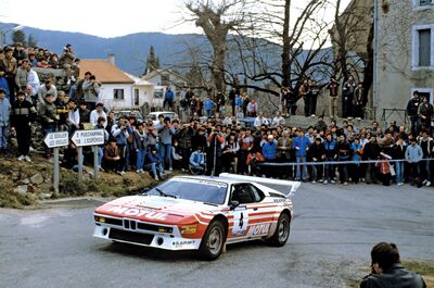 Bernard Béguin - Jean Jacques Lenne
5º Rallye des Garrigues 1984. BMW M1 (4102 QC 78). Abandonó.

Del 30 al 31 de Marzo, Nîmes, Gard, Francia.
Superficie: asfalto.

Tomaron la salida 102 equipos, finalizaron 44.@
Palabras clave: ;BMW;M1;Grupo_B;Garrigues;1984