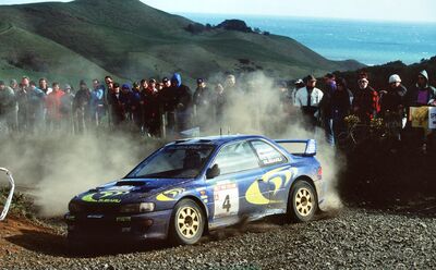 Kenneth Eriksson - Staffan Parmander
27º Smokefree Rally New Zealand 1997. Subaru Impreza WRC (P11 WRC). Clasificado 1º.

Del 2 al 5 de Agosto, Manukau.
Superficie: tierra.

El Rally tenia un total de 1675.63 km de los que 395.99 km divididos en 24 tramos eran especiales.

Tomaron la salida 83 equipos, finalizaron 51.@
Palabras clave: ;Subaru;Impreza;WRC;Nueva_Zelanda;1997