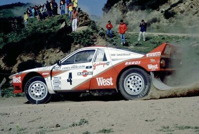 Carlo Capone - Sergio Cresto
7º Rally Costa Smeralda 1984. Lancia Rally 037 (TO W67782). Clasificado 2º.

Del 26 al 29 de Abril, Porto Cervo, Costa Esmeralda, Cerdeña, Italia.
Superficie: tierra.

El Rally tenia 43 tramos especiales (uno de ellos fue cancelado).

Tomaron la salida 72 equipos, finalizaron 20.@
Palabras clave: Carlo_Capone;Sergio_Cresto;Lancia;Grupo_B;Costa_Smeralda;1984;Esmeralda
