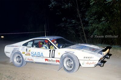 Harri Toivonen - Cedric Wrede
11º Rallye di San Marino - Trofeo Stracciari 1983. Ferrari 308 GTB. Abandonó por pérdida del aceite del motor.

Del 10 al 12 de Noviembre, San Marino.

Desconocemos de cuantos kilómetros tanto totales como cronometrados constaba la prueba.

Tomaron la salida 71 equipos, finalizaron 23.@
Palabras clave: Ferrari;Grupo_B;San_Marino;1983