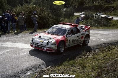 Antonio Zanini Sans - Josep Autet
9º Rally Sierra Morena 1986. Ford RS200 (2-M-5557-P). Clasificado 2º.

Del 26 al 27 de Abril, Anadalucia, España.
Superficie: asfalto.

Desconocemos de cuantos kilómetros tanto totales como cronometrados constaba la prueba.

Tomaron la salida 54 equipos finalizaron 34.@
Palabras clave: ;Sierra_Morena;Ford;RS200;Grupo_B;1986