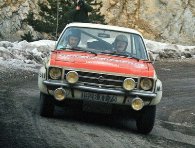 Henri Greder - Christian Delferier
41º Rallye Automobile de Monte-Carlo 1972. Opel Ascona SR (1926 XT 75). Abandonó, desconocemos el motivo.

Del 21 al 28 de Enero, Monte-Carlo.
Superficie: asfalto - nieve.

El Rally constaba de 2 etapas y 437.50 km cronometrados divididos en 16 tramos especiales.

Se inscribieron 299 equipos, tomaron la salida 264, finalizaron 40.@
Palabras clave: Opel;Ascona;Montecarlo;1972