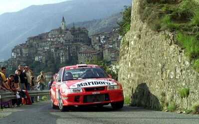 Freddy Loix - Sven Smeets
47º Rallye Sanremo - Rallye d'Italia 2000. Mitsubishi Lancer Evo VI (V4 MMR). Clasificado 8º.

Del 19 al 22 de Octubre, Sanremo.
Superficie: asfalto.

El Rally tenia un total de 1065.75 Km de los que 382.79 Km divididos en 17 tramos eran especiales (uno de ellos fue cancelado SS15 Langan 2 de 37.81 Km.

Se inscribieron 123 equipos, tomaron la salida 115, finalizaron 62.@
Palabras clave: Mitsubishi;Lancer;Sanremo;2000