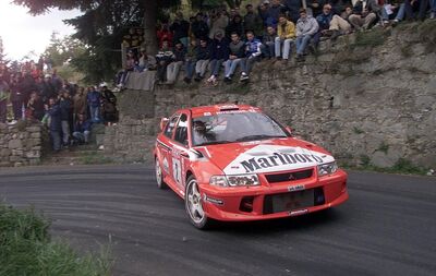 Freddy Loix - Sven Smeets
47º Rallye Sanremo - Rallye d'Italia 2000. Mitsubishi Lancer Evo VI (V4 MMR). Clasificado 8º.

Del 19 al 22 de Octubre, Sanremo.
Superficie: asfalto.

El Rally tenia un total de 1065.75 Km de los que 382.79 Km divididos en 17 tramos eran especiales (uno de ellos fue cancelado SS15 Langan 2 de 37.81 Km.

Se inscribieron 123 equipos, tomaron la salida 115, finalizaron 62.@
Palabras clave: Mitsubishi;Lancer;Sanremo;2000
