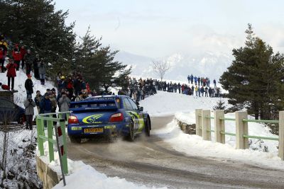 Mikko Hirvonen - Jarmo Lehtinen
72º Rallye Automobile de Monte-Carlo 2004. Subaru Impreza S9 WRC 03 (S 800 WRT). Abandonó por accidente en SS9 Sigale - Col de Bleine 1 de 28.39 km.

Del 23 al 25 de Enero, Monaco.
Superficie: asfalto.

El Rally tenia un total de 1,331.92 Km de los que 389.12 Km divididos en 15 tramos, eran especiales (2 de ellos fueron cancelados SS1 Selonnet - Breziers 1 de 22.64 Km y SS10 Tourette du Chateau - St Antonin 2 de 24.80 Km. Uno de ellos se dio con tiempo de tramo teórico a todos los equipos, SS8 Tourette du Chateau - St Antonin 1 de 24.80 Km).

Se inscribieron 45 equipos, tomaron la salida 43, finalizaron 20.@
Palabras clave: ;Montecarlo;Subaru;Impreza;WRC;2004;Nieve