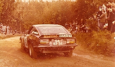 Leitão Parada - Henrique Branco
11º Rallye de Portugal Vinho do Porto 1977. Datsun 240Z (GA-83-34). Abandonó por la suspensión del coche.
Mankind

Del 1 al 6 de Marzo, Estoril.
Superficie: asfalto - tierra.

El Rally tenia un total de 2458 km de los que 580 km divididos en 46 tramos eran especiales, (2 de ellas fueron canceladas SS18 Sao Lourenco da Montaria de 27 Km y SS 24 Carvalhas de 6 Km).

Tomaron la salida 103 equipos, finalizaron 27.@
Palabras clave: Datsun;Portugal;1977