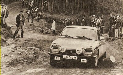 Michel Odinet - Jean-Pierre Detroyes
13º Rallye de Portugal - Vinho do Porto 1979. Citroën GS 1300 (732 CAJ 75). Clasificado 13º.

Del 6 al 11 de Marzo, Estoril, Cascais, Portugal.
Superficie: asfalto - tierra.

El Rally tenia un total de 2666.00 km de los que 737.50 km divididos en 45 tramos eran especiales.

Se inscribieron 108 equipos, tomaron la salida 88, finalizaron 16.@
Palabras clave: Citroen;Portugal;1979