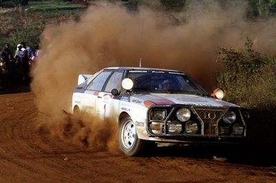 Michèle Mouton - Fabrizia Pons
31º Marlboro Safari Rally 1983. Audi Quattro A1 (IN-YC 19). Clasificada 3ª.

Del 30 de Marzo al 4 de Abril, Nairobi, Kenya, África.
Superficie: tierra.

El Rally tenia un total de 5035 km en los que 1620.95 km se encontraban 26 controles horarios.

Tomaron la salida 78 equipos, finalizaron 22.@
Palabras clave: Michele_Mouton;Audi;Quattro;Grupo_B;Safari;1983;Womens;Mujeres