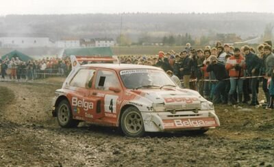 Marc Duez - Willy Lux
13º Rallye du Condroz 1986. MG Metro 6R4 (C730 HOF). Abandonó por penalización excesiva.

Del 8 al 9 de Noviembre, Huy, Lieja, Valonia, Bélgica.
Superficie: asfalto.

El Rally constaba de 2 etapas y 285.41 km cronometrados divididos en 34 tramos especiales.

Se inscribieron 117 equipos, finalizaron 72.@
Palabras clave: MG;Metro;Grupo_B;Condroz;1986