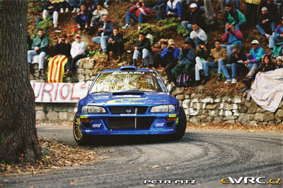 Juha Kankkunen - Juha Repo
41º Rallye Sanremo - Rallye d'Italia 1999. Subaru Impreza S5 WRC '99 (S10 SRT). Clasificado 6º.
Subaru World Rally Team

Del 11 al 13 de Octubre, Sanremo, Liguria, Imperia, Italia.
Superficie: asfalto.

El Rally tenia un total de 1384.58 Km de los que 384.88 Km divididos en 18 tramos, eran especiales.

Se inscribieron 124 equipos, tomaron la salida 119, finalizaron 55.

© Pert Fitz
@@
Palabras clave: Subaru;Impreza;WRC;Sanremo;1999